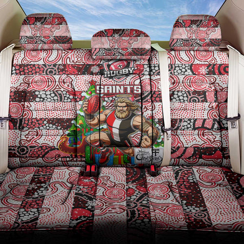 Saints Football Merry Christmas Back Car Seat Cover Indigenous Australian Art