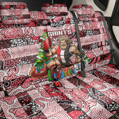 Saints Football Merry Christmas Back Car Seat Cover Indigenous Australian Art
