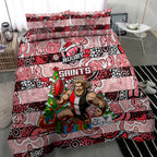 Saints Football Merry Christmas Bedding Set Indigenous Australian Art