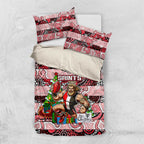 Saints Football Merry Christmas Bedding Set Indigenous Australian Art
