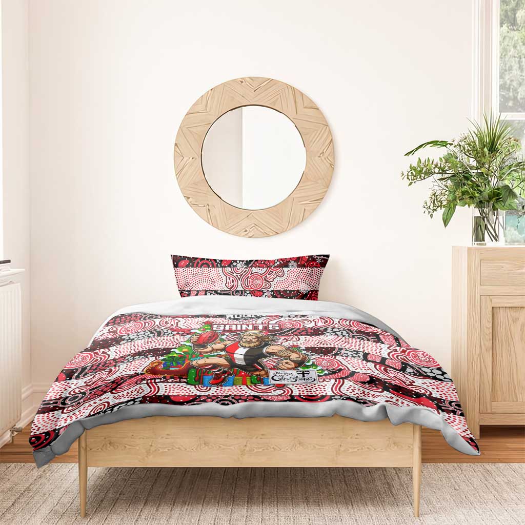 Saints Football Merry Christmas Bedding Set Indigenous Australian Art