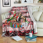 Saints Football Merry Christmas Blanket Indigenous Australian Art