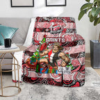 Saints Football Merry Christmas Blanket Indigenous Australian Art