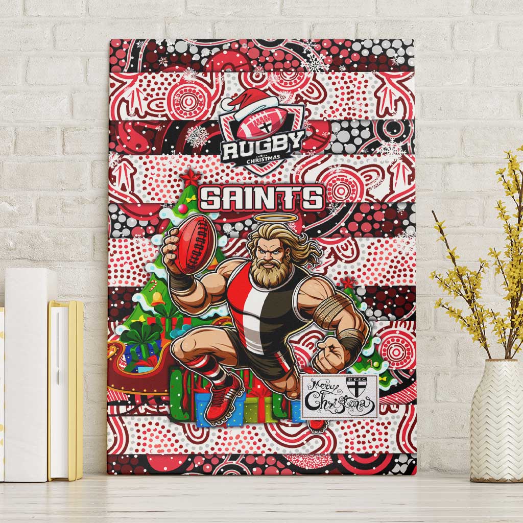 Saints Football Merry Christmas Canvas Wall Art Indigenous Australian Art