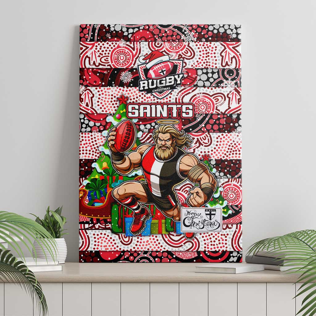 Saints Football Merry Christmas Canvas Wall Art Indigenous Australian Art