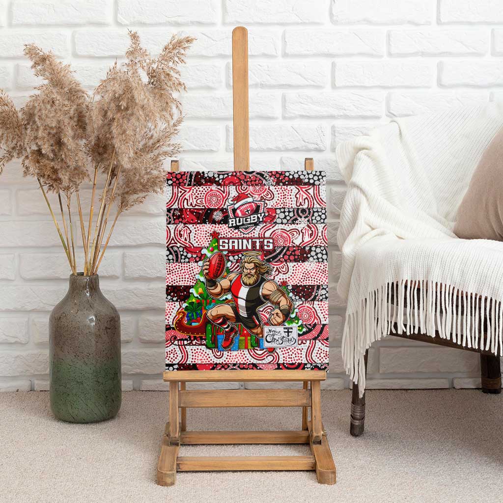 Saints Football Merry Christmas Canvas Wall Art Indigenous Australian Art