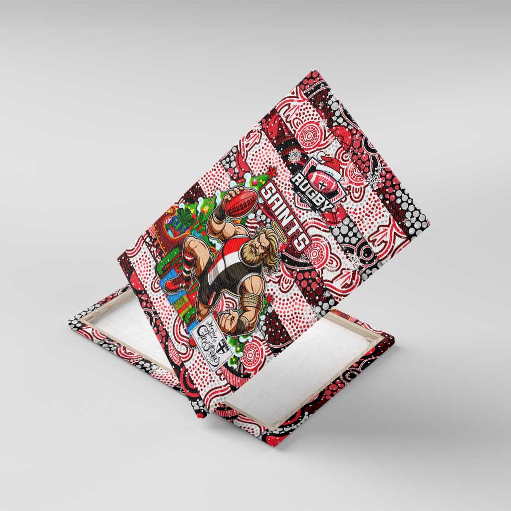 Saints Football Merry Christmas Canvas Wall Art Indigenous Australian Art