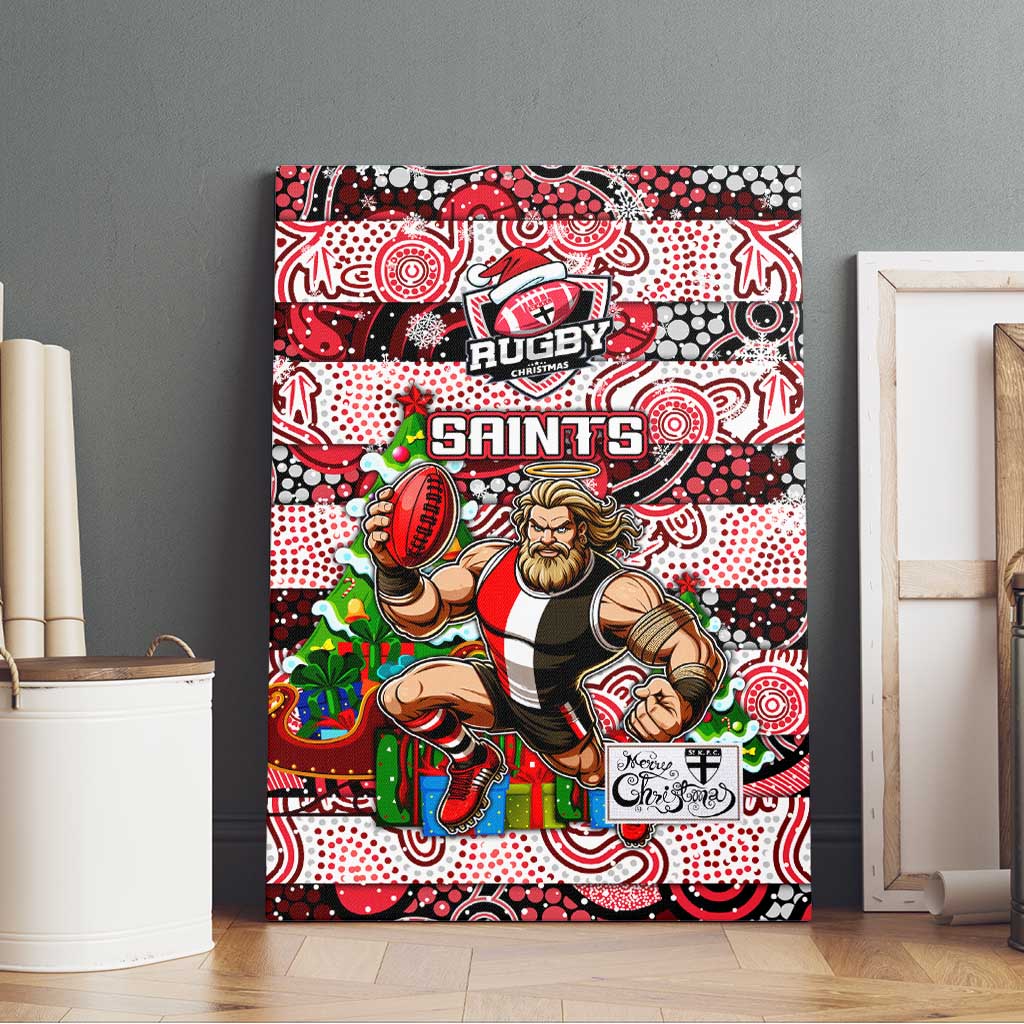 Saints Football Merry Christmas Canvas Wall Art Indigenous Australian Art