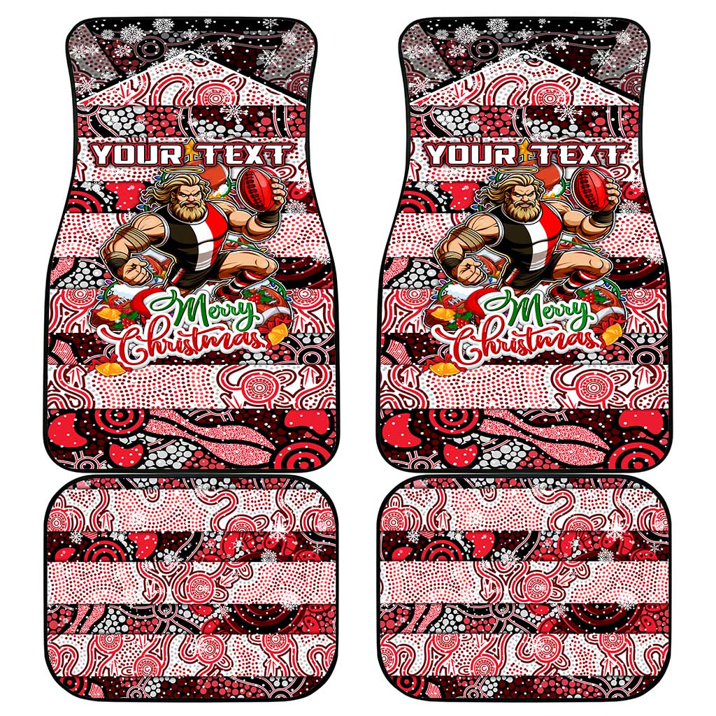 Saints Football Merry Christmas Car Mats Indigenous Australian Art