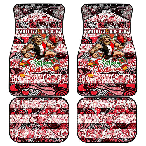 Saints Football Merry Christmas Car Mats Indigenous Australian Art