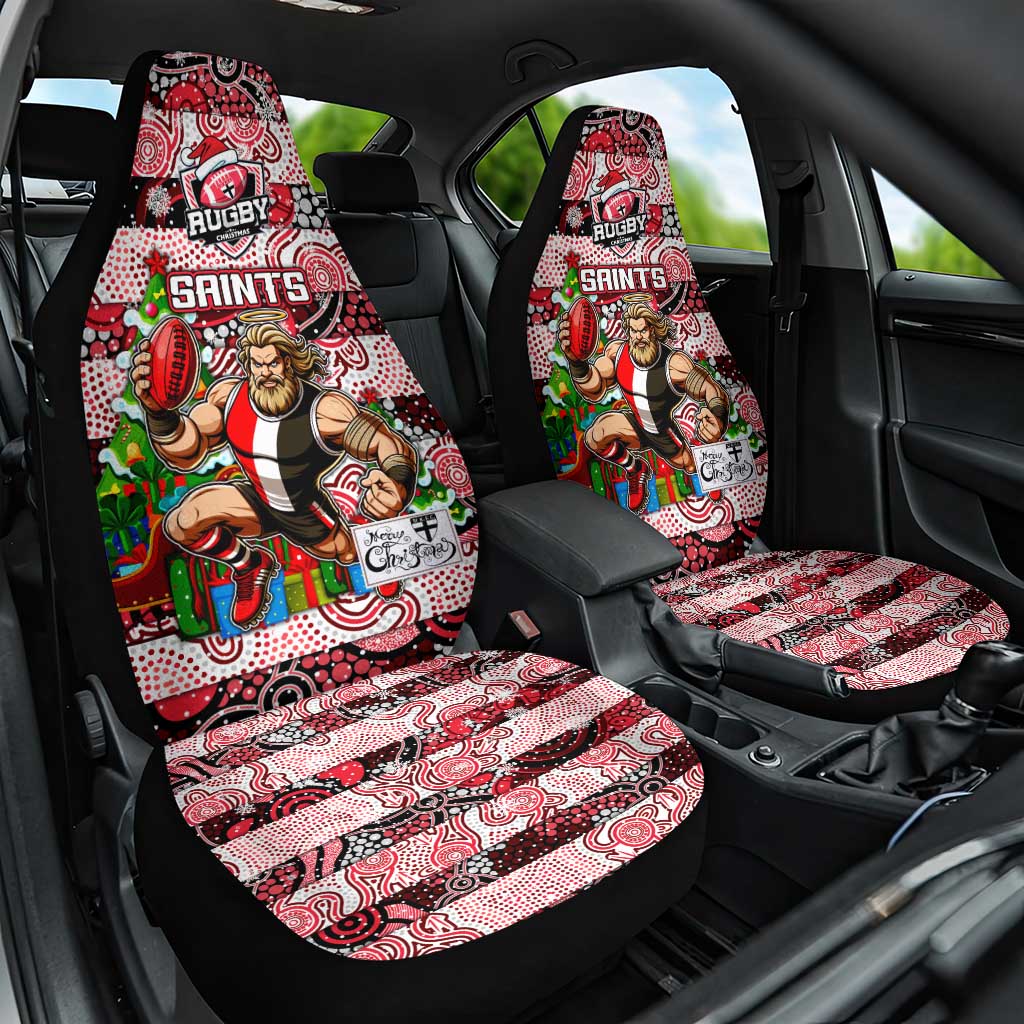 Saints Football Merry Christmas Car Seat Cover Indigenous Australian Art