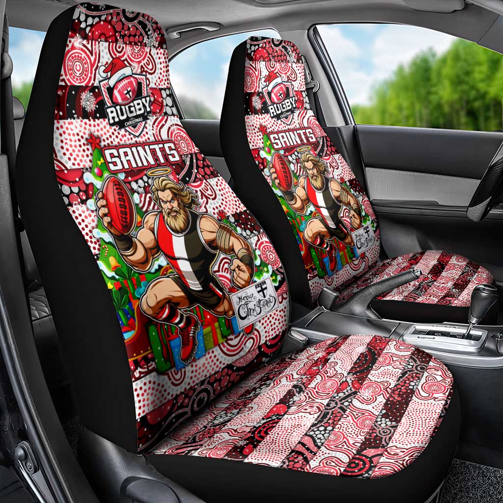 Saints Football Merry Christmas Car Seat Cover Indigenous Australian Art