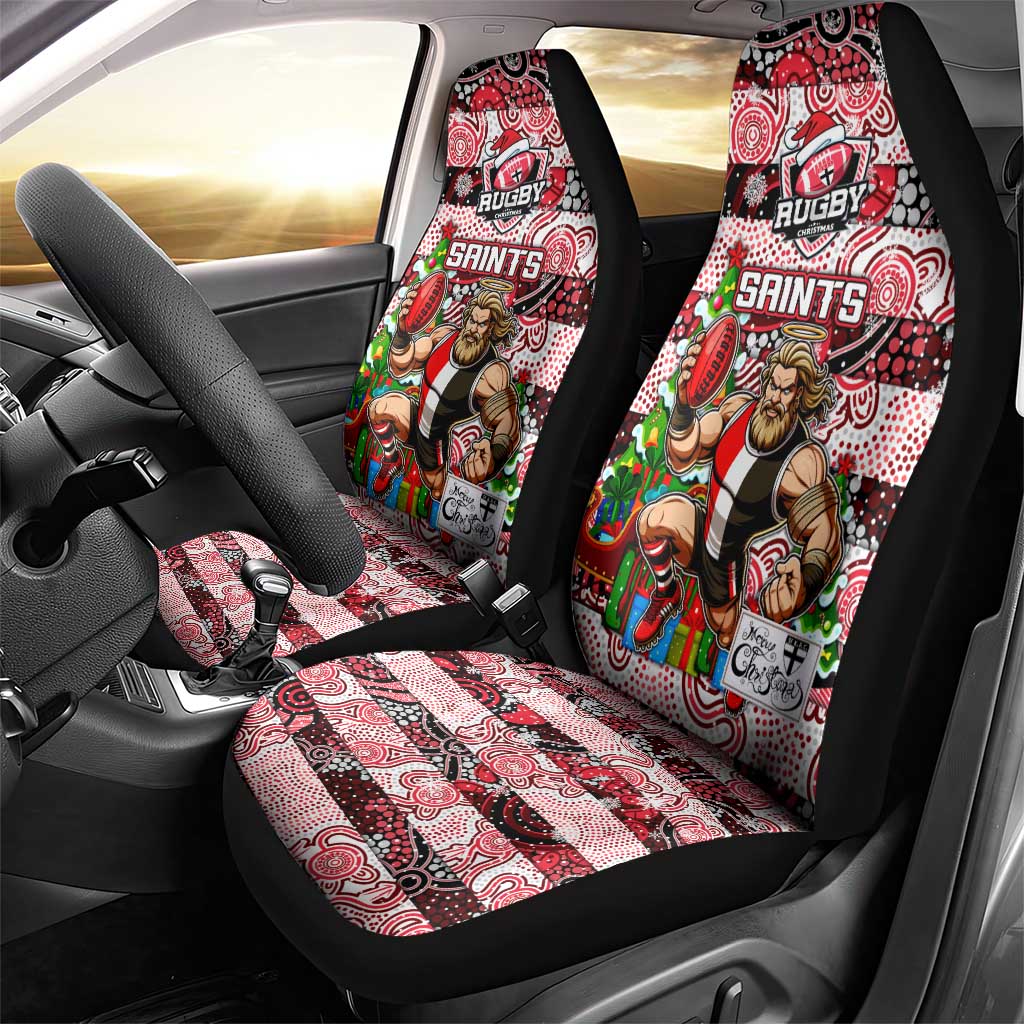 Saints Football Merry Christmas Car Seat Cover Indigenous Australian Art