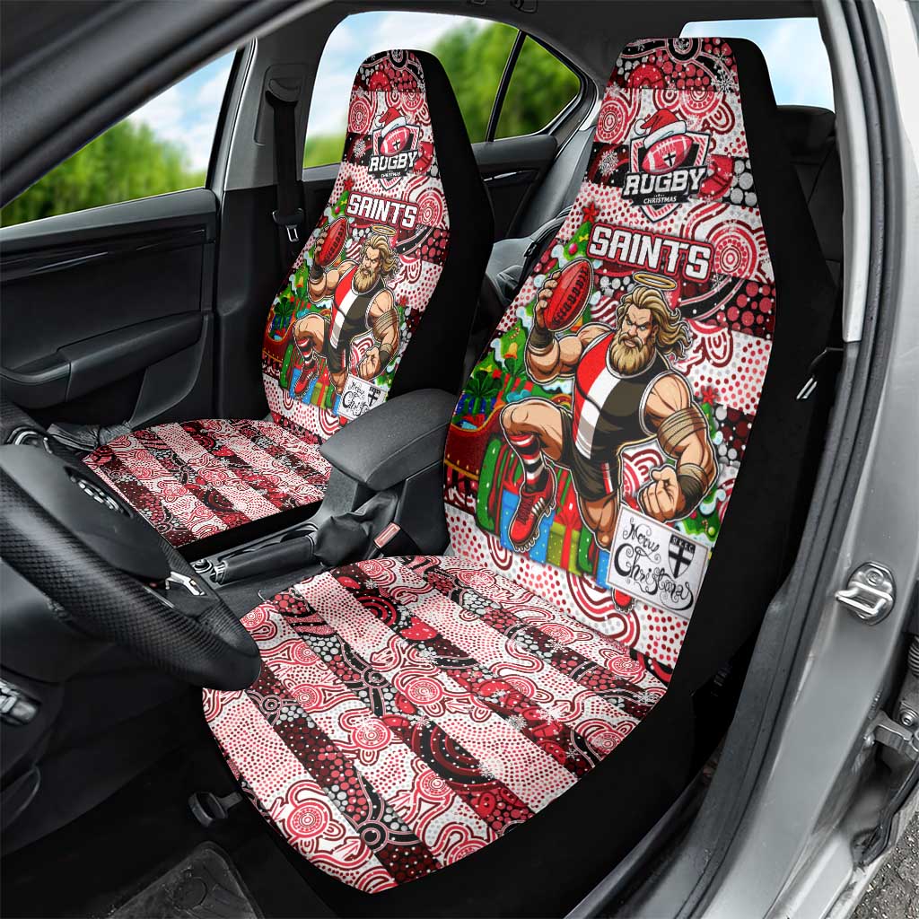 Saints Football Merry Christmas Car Seat Cover Indigenous Australian Art
