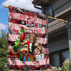 Saints Football Merry Christmas Garden Flag Indigenous Australian Art