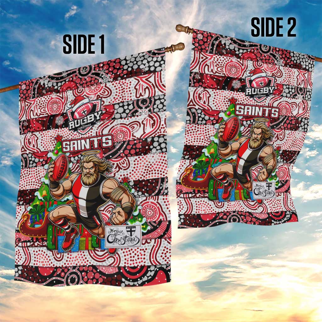 Saints Football Merry Christmas Garden Flag Indigenous Australian Art