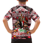 Custom Saints Rugby Merry Christmas Hawaiian Shirt Indigenous Australian Art