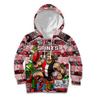 Custom Saints Rugby Merry Christmas Kid Hoodie Indigenous Australian Art
