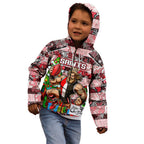 Custom Saints Rugby Merry Christmas Kid Hoodie Indigenous Australian Art