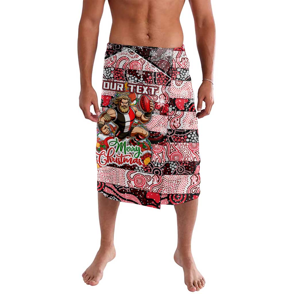 Custom Saints Rugby Merry Christmas Lavalava Indigenous Australian Art