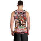 Custom Saints Rugby Merry Christmas Men Tank Top Indigenous Australian Art