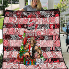 Saints Football Merry Christmas Quilt Indigenous Australian Art