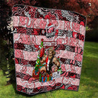 Saints Football Merry Christmas Quilt Indigenous Australian Art