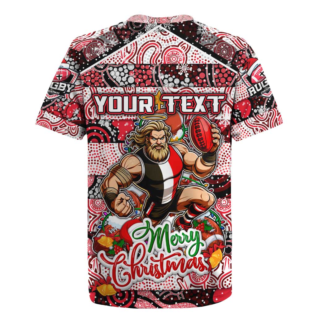 Custom Saints Rugby Merry Christmas Rugby Jersey Indigenous Australian Art