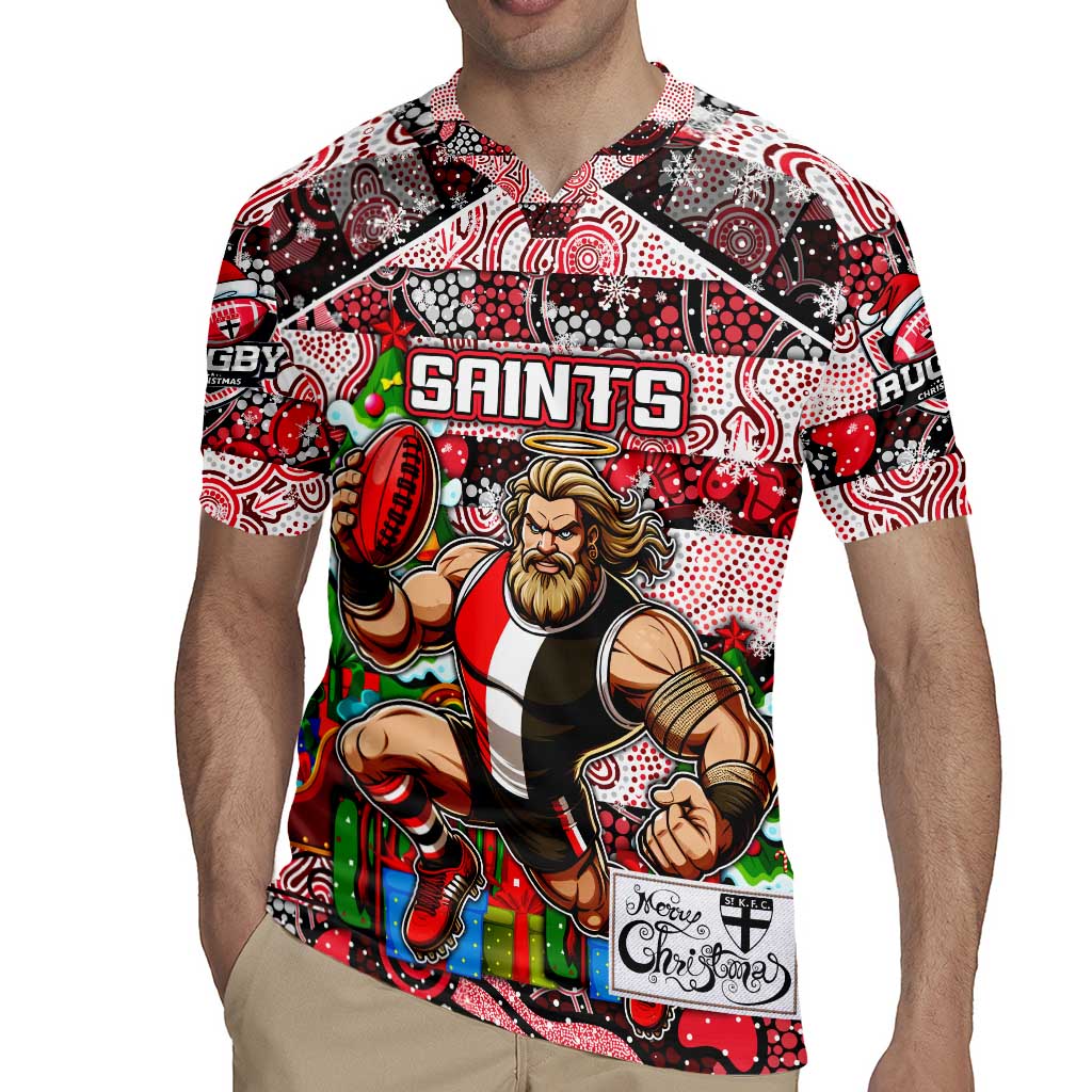 Custom Saints Rugby Merry Christmas Rugby Jersey Indigenous Australian Art