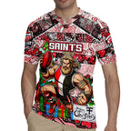 Custom Saints Rugby Merry Christmas Rugby Jersey Indigenous Australian Art