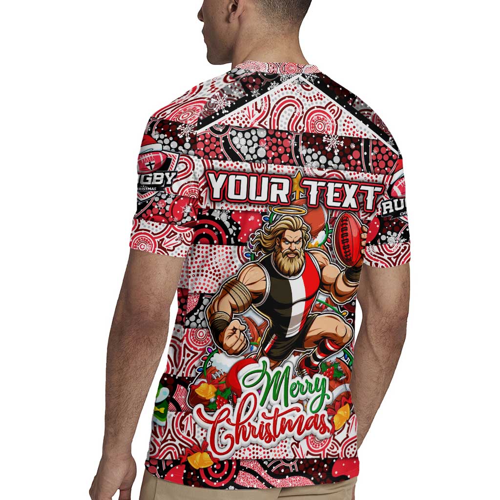 Custom Saints Rugby Merry Christmas Rugby Jersey Indigenous Australian Art
