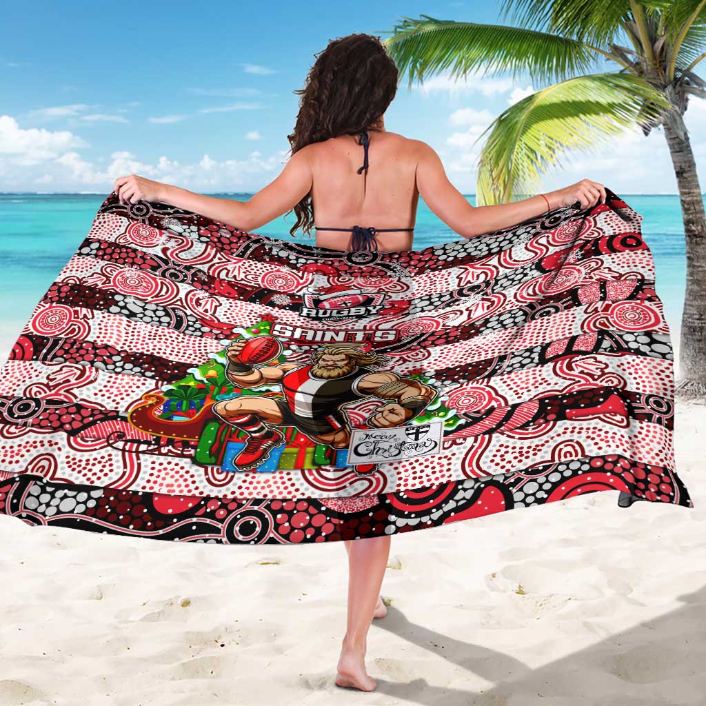 Saints Football Merry Christmas Sarong Indigenous Australian Art