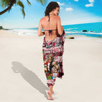 Saints Football Merry Christmas Sarong Indigenous Australian Art