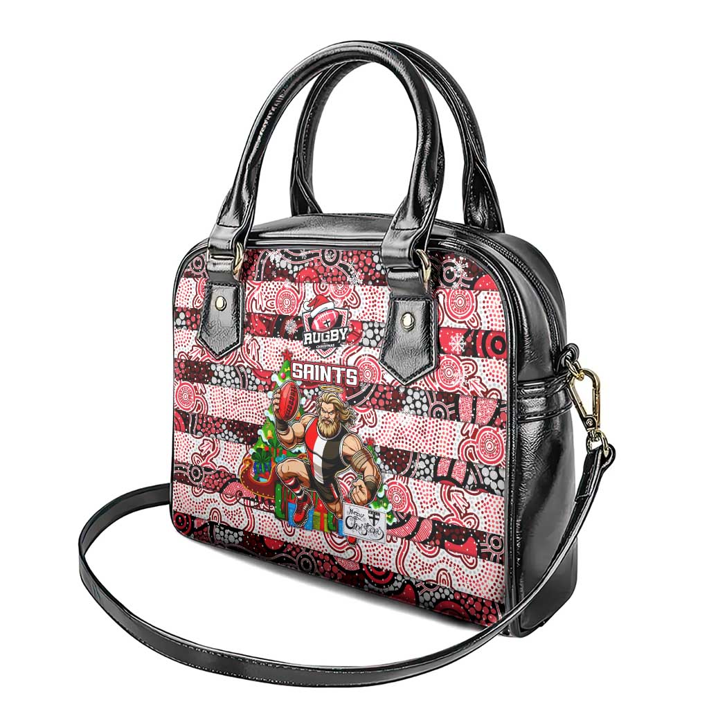 Saints Football Merry Christmas Shoulder Handbag Indigenous Australian Art
