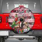 Saints Football Merry Christmas Spare Tire Cover Indigenous Australian Art