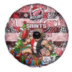 Saints Football Merry Christmas Spare Tire Cover Indigenous Australian Art