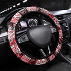 Saints Football Merry Christmas Steering Wheel Cover Indigenous Australian Art