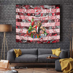 Saints Football Merry Christmas Tapestry Indigenous Australian Art