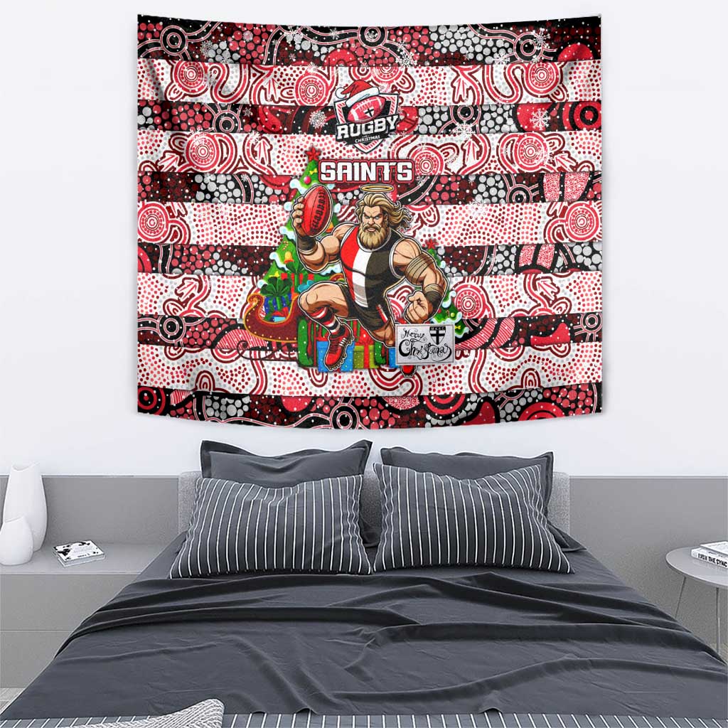 Saints Football Merry Christmas Tapestry Indigenous Australian Art