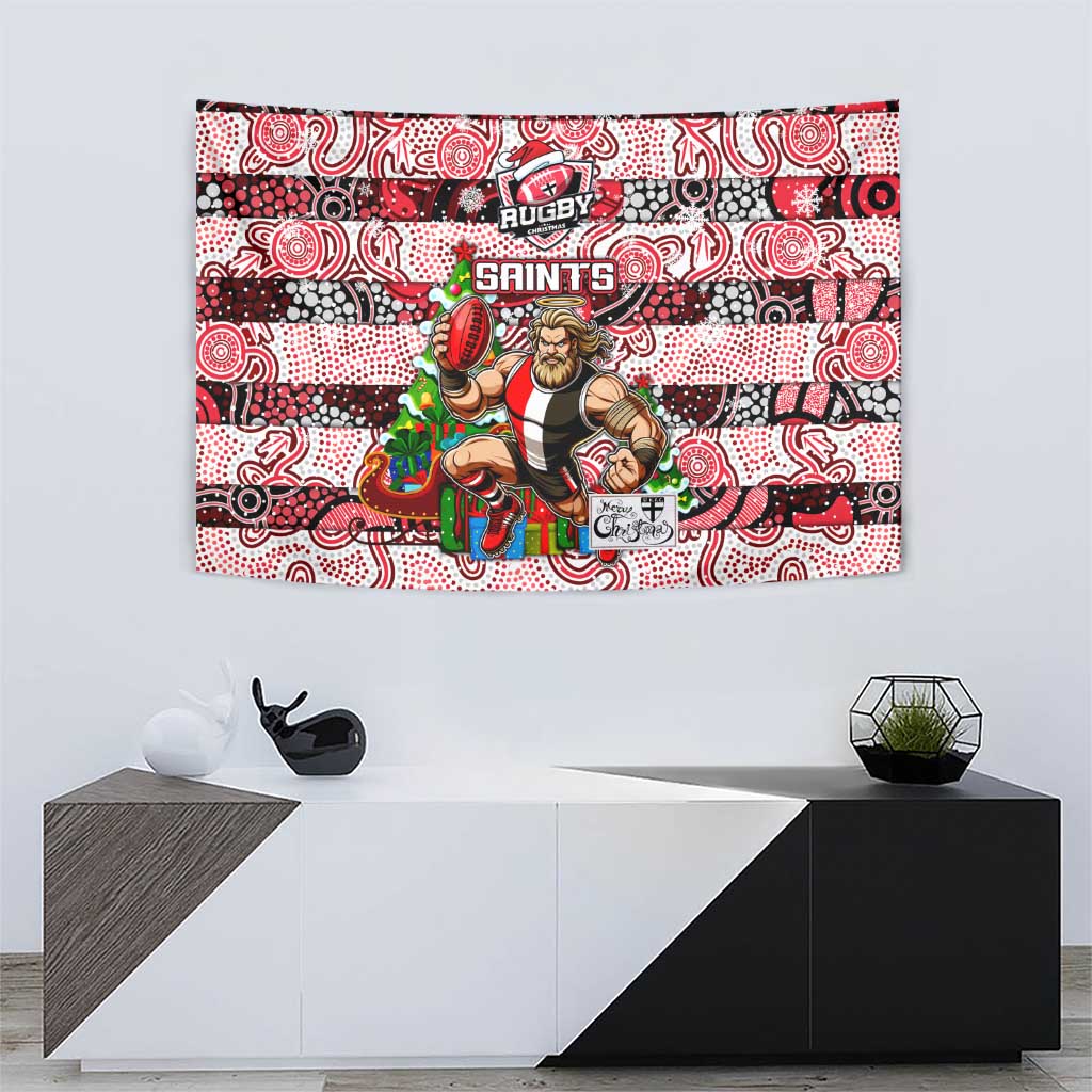 Saints Football Merry Christmas Tapestry Indigenous Australian Art