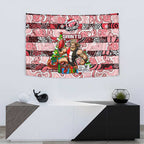 Saints Football Merry Christmas Tapestry Indigenous Australian Art