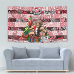 Saints Football Merry Christmas Tapestry Indigenous Australian Art