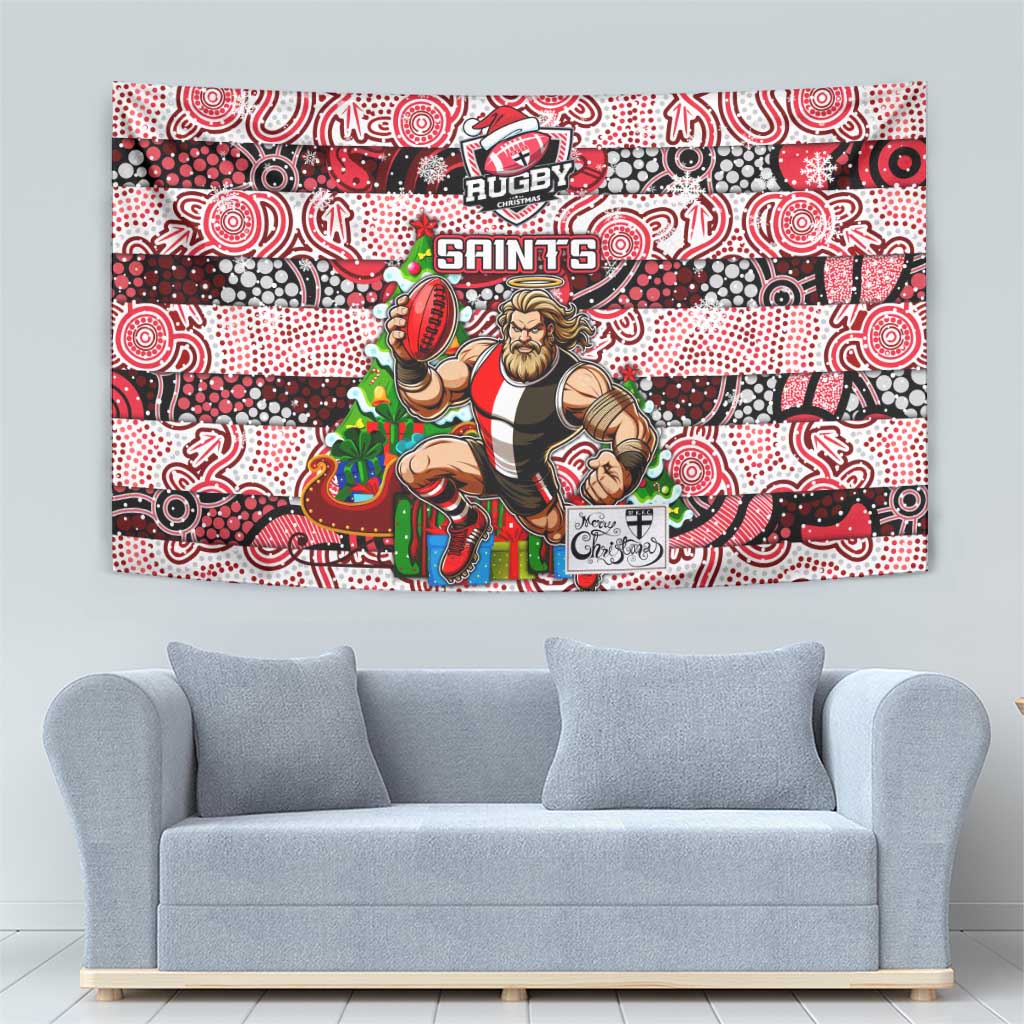 Saints Football Merry Christmas Tapestry Indigenous Australian Art