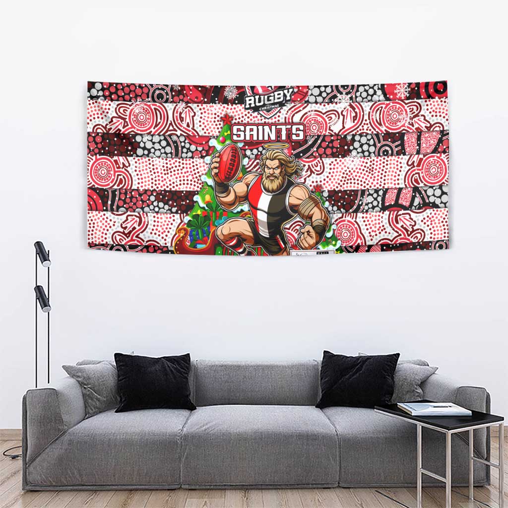 Saints Football Merry Christmas Tapestry Indigenous Australian Art