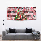 Saints Football Merry Christmas Tapestry Indigenous Australian Art