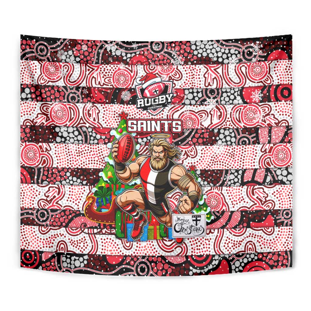 Saints Football Merry Christmas Tapestry Indigenous Australian Art