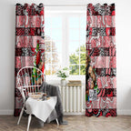 Saints Football Merry Christmas Window Curtain Indigenous Australian Art