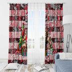 Saints Football Merry Christmas Window Curtain Indigenous Australian Art