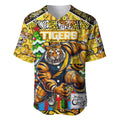 Custom Richmond Tigers Football Merry Christmas Baseball Jersey Indigenous Australian Art
