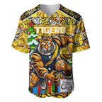 Custom Richmond Tigers Football Merry Christmas Baseball Jersey Indigenous Australian Art